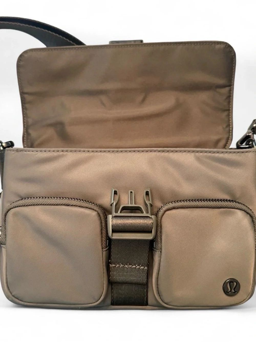 lululemon athletica Olive Green Camera Crossbody Bag with Front Pockets
